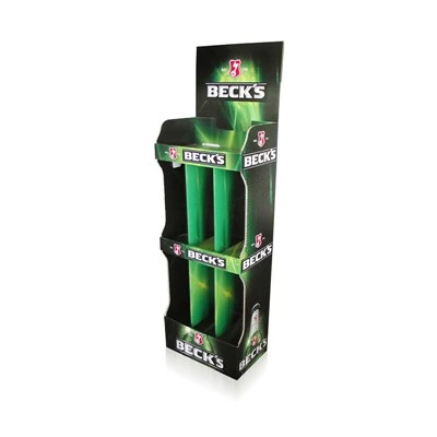 Présentoir de sol en carton de bière