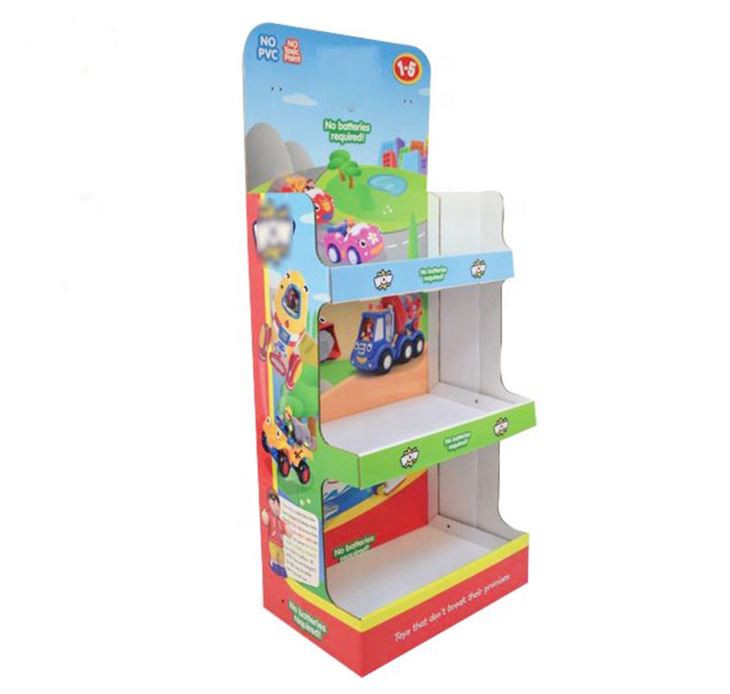 Cardboard Display Showcase For Kids Plush Toys/Toy Car Cardboard Display Stand Rack